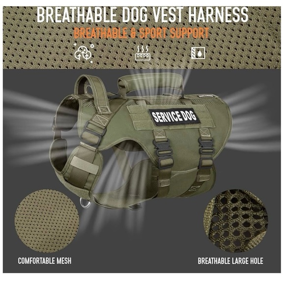 DNALLRINO Service Dog Vest for Large Dog - Picture 4 of 7